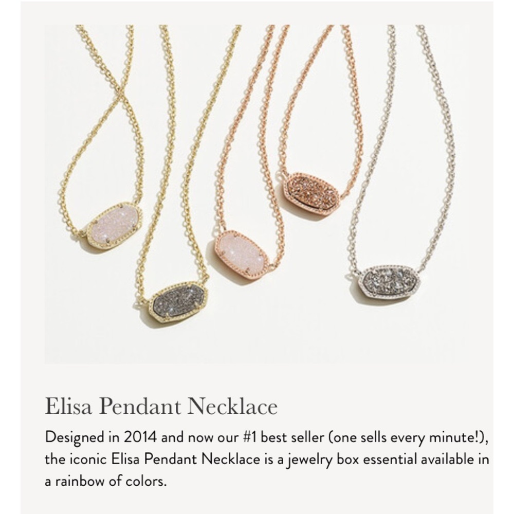 Kendra Scott - Elisa Rose Gold Pendant Necklace